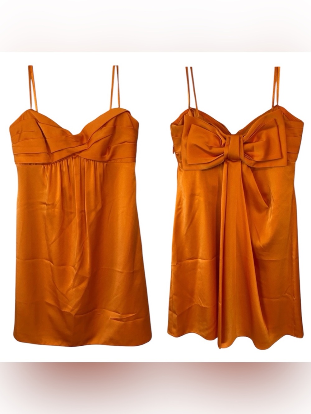 NWT BCBGMAXAZRIA Nectarine Convertible Strapless Dress | Bow Back | 6